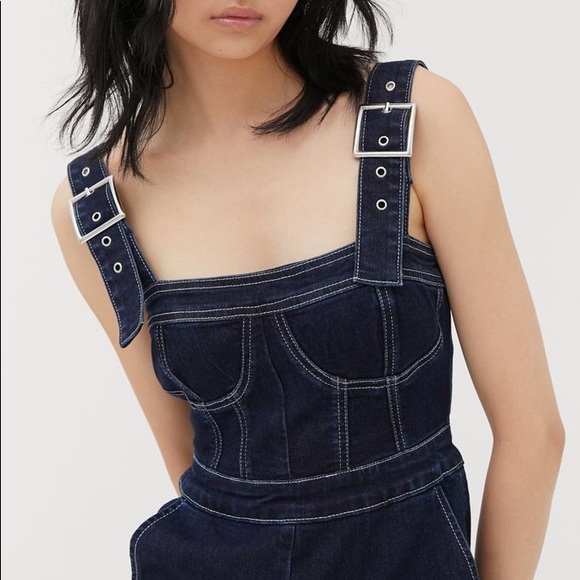 WeWoreWhat corset denim Overall - Picture 7 of 11